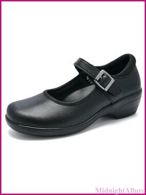 Womens Mary Jane Shoes Flats Hook and Loop Dress Shoes